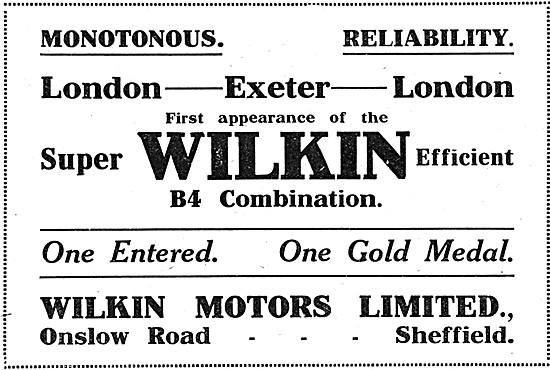 1920 Wilkin B4 Combination Motor Cycle                           