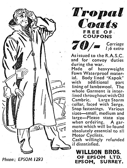 Willson Brothers Tropal Coats                                    