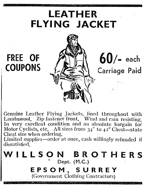 Willson Brothers Weatherproof Clothing                           