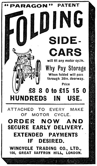 Wincycle Folding Sidecars                                        