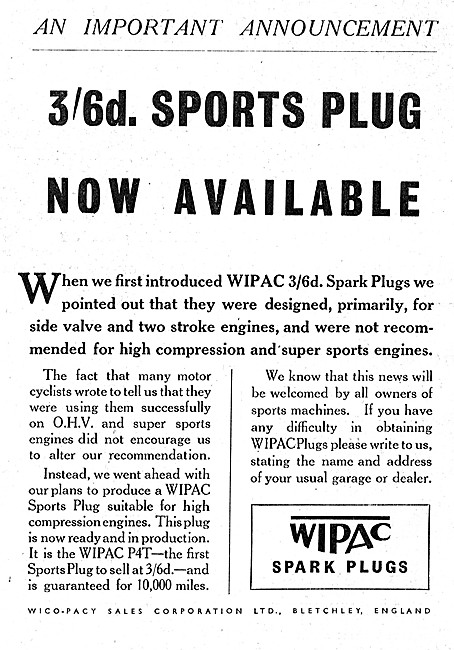 Wipac Spark Plugs                                                