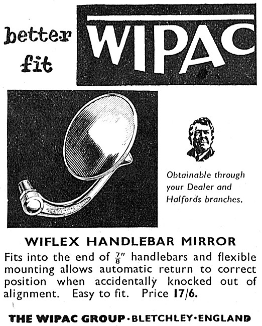 Wipac Wiflex Handlebar Mirror                                    