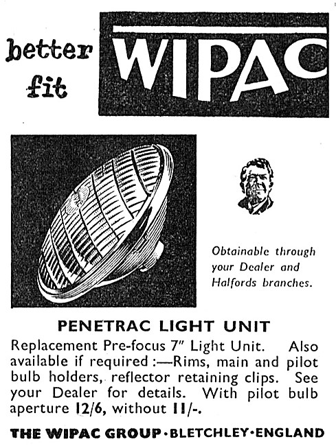 Wipac Penetrac 7'' Motorcycle Light Unit                         