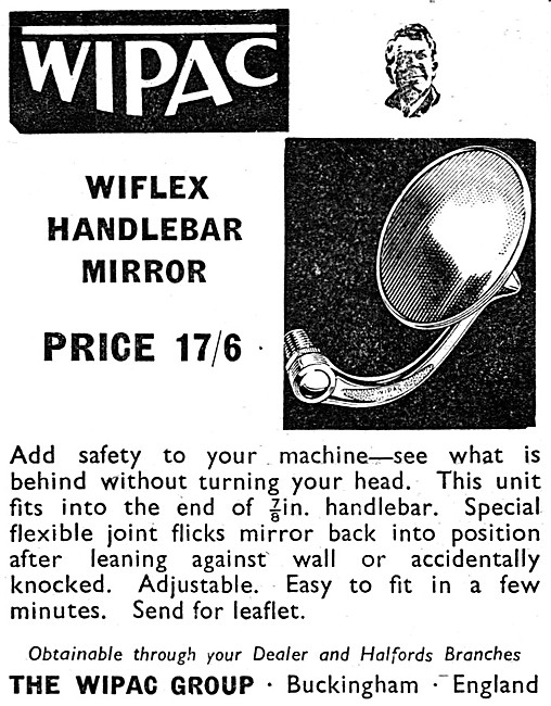Wipac Handlebar Mirror - Wiflex Mirror                           
