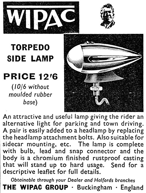 Wipac Motor Cycle Torpedo Side Lamp                              