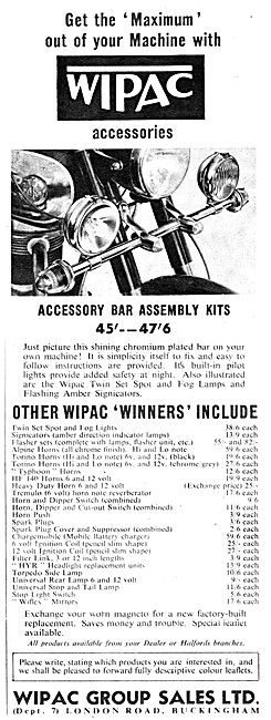 Wipac Accessory Bar Assembly Kits                                