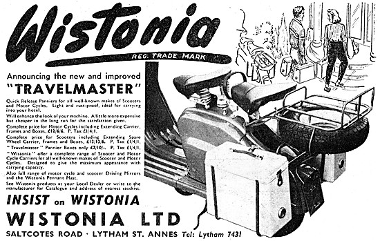 Wistonia Travelmaster Motor Scooter Panniers                     
