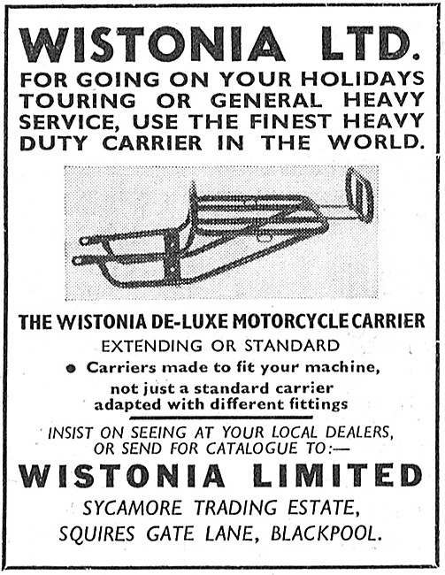 Wistonia Motor Cycle Luggage Carrier                             