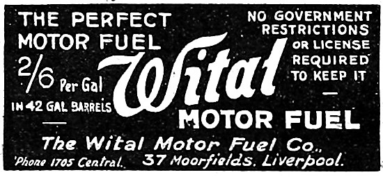 1916 Wital Petrol Substitute Motor Fuel                          