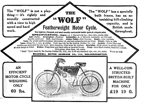 Wolf Motor Cycles 1908                                           