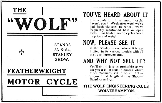 1909 Wolf Featherweight Motor Cycle                              
