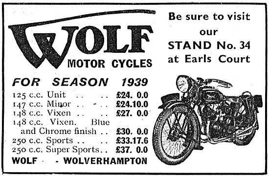 Wolf Motor Cycles - Wolf 147 Minor 147 cc                        