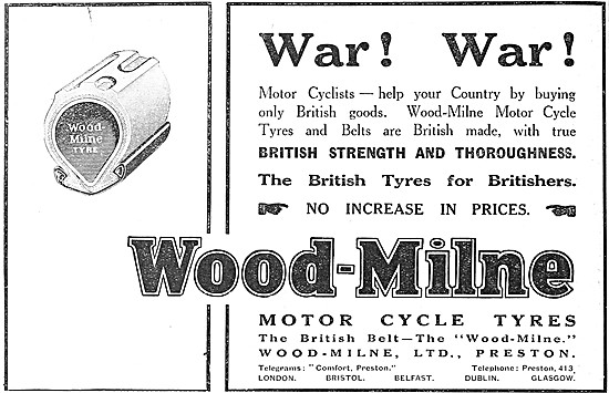 Wood-Milne Motor Cycle Tyres & Belts For The British Army        