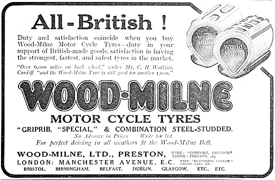 Wood-Milne Griprib Motor Cycle Tyres                             