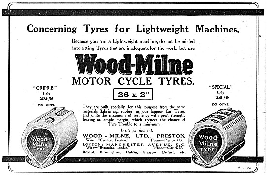 Wood-Milne Motor Cycle Tyres                                     