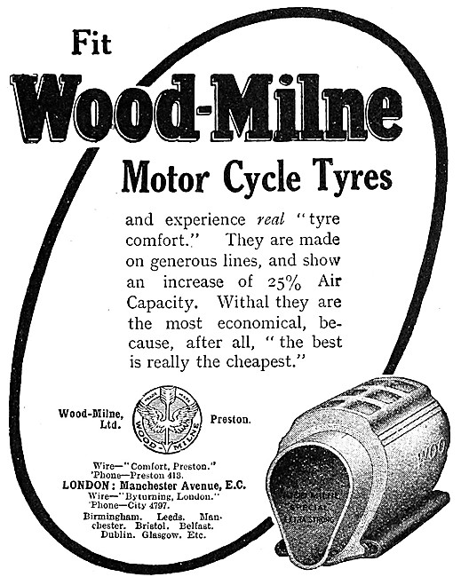 Wood-Milne Motor Cycle Tyres                                     