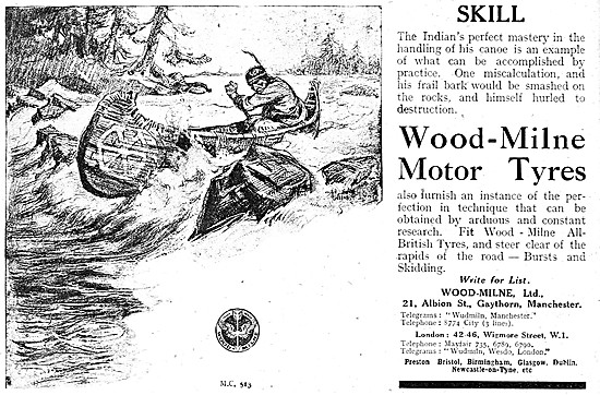 Wood-Milne Motor Cycle Tyres 1918                                