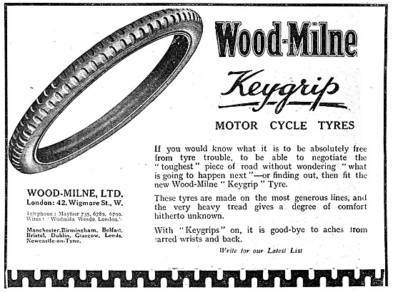 Wood-Milne Keygrip Motor Cycle Tyres                             
