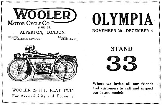 Wooler 2.75 hp Flat Twin Motor Cycle                             