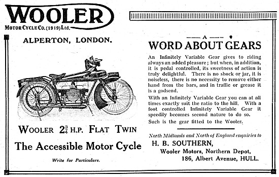 1920 Wooler Motor Cycles                                         