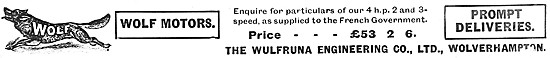 1916 Wulfruna Wolf 4 HP Motor Cycle                              