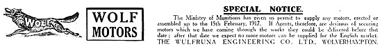 Wulfruna Wolf Motor Cycle Engines                                