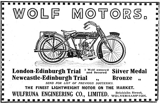 Wulfruna Wolf Motor Cycles - Wolf Motors                         