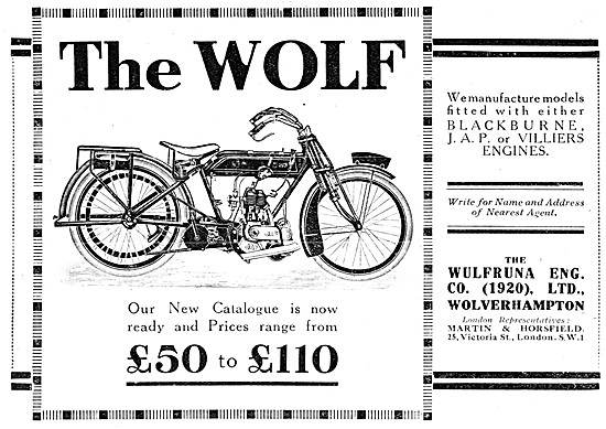 1921 Wulfruna Wolf Motor Cycle - The Wolf Motor Cycle            