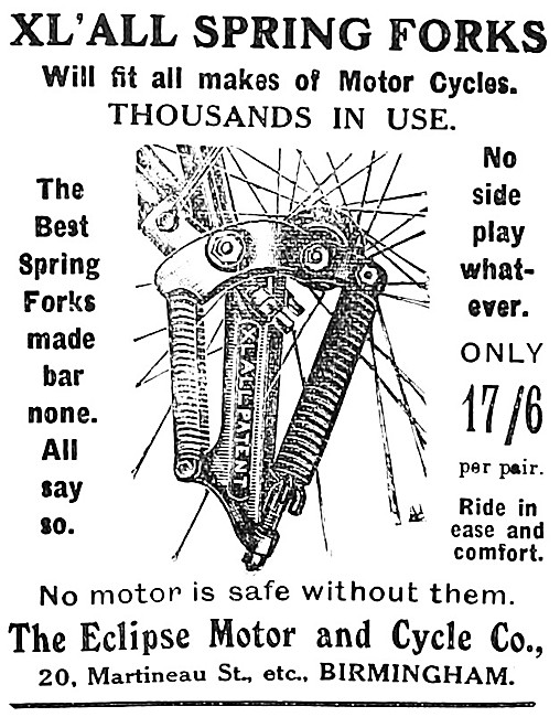 Xl'All Motor Cycle Spring Forks                                  