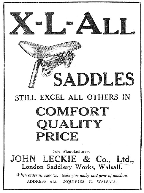 X-L-All Motor Cycle Saddles                                      