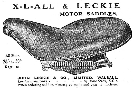 X-L-All & Leckie Motor Cycle Saddles                             