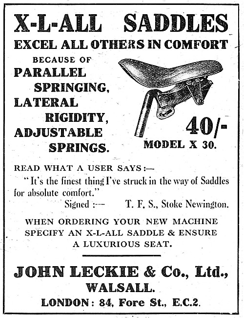 X-L-ALL Motor Cycle Saddles                                      