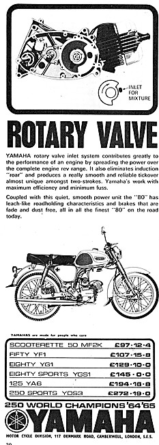Yamaha Fifty YF1 Rotary Valve - Yamaha YDS3                      