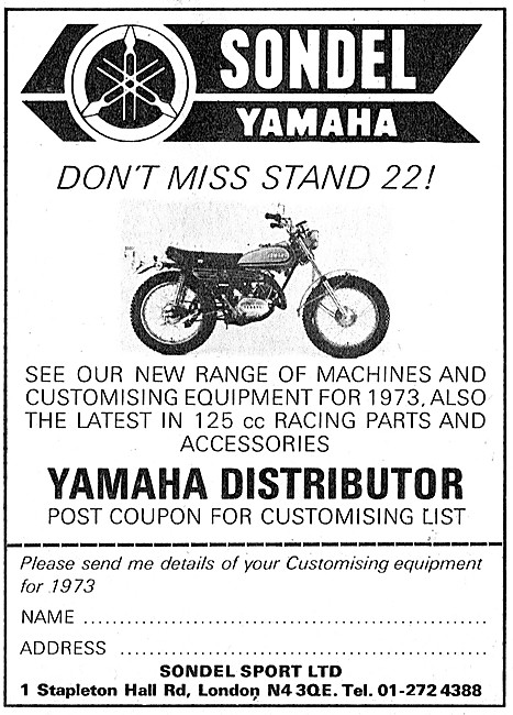 1973 Sondel Yahama Distributors                                  