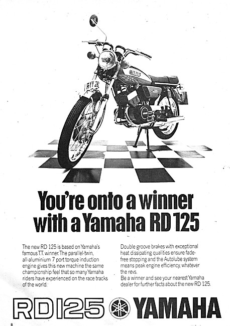 1974 Yahama RD 125                                               