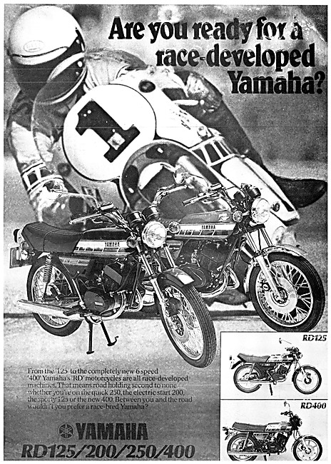 Yahama Motor Cycles - Yamaha RD125 - Yamaha RD400                