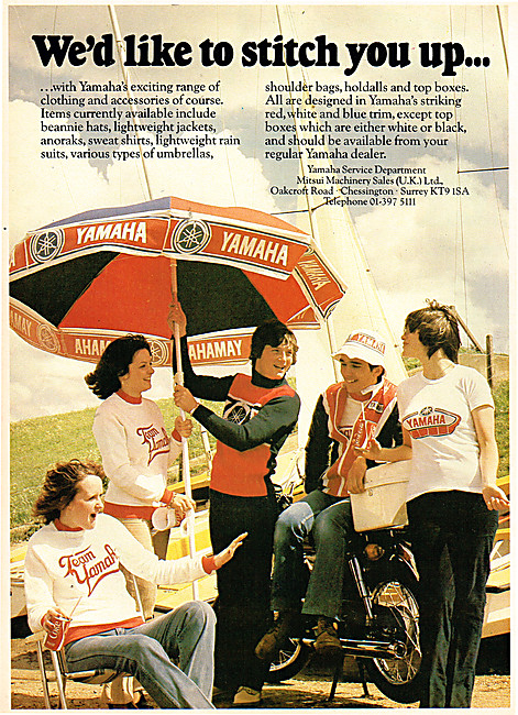 Official Yahama Branded Motor Cycle Clothing 1980 Styles         