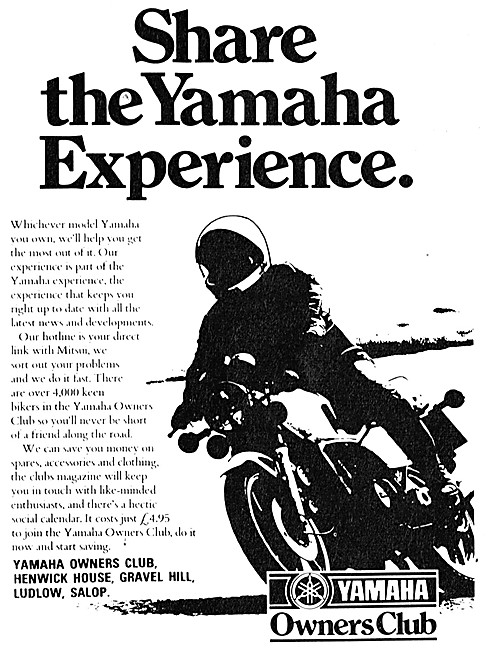 Yahama Owners Club 1981                                          