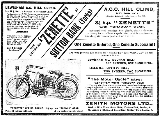 Zenith Zenette Motor Cycle                                       