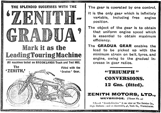 Zenith Gradua Motor Cycles                                       