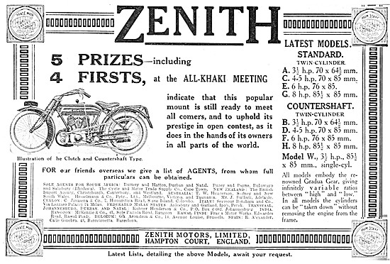 Zenith Gradua Motor Cycles                                       