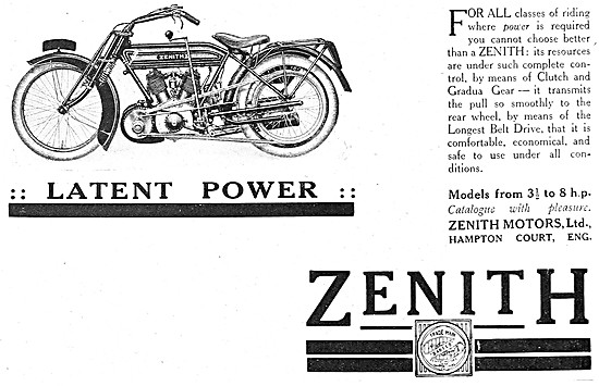Zenith Motor Cycles 1915                                         