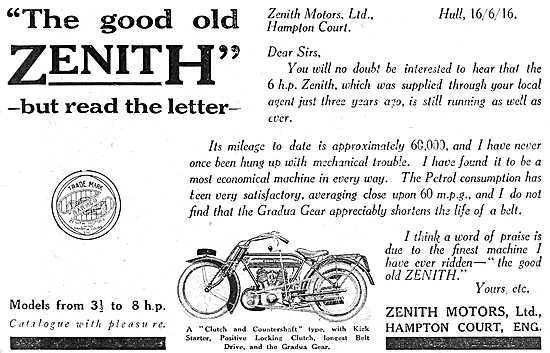Zenith 8 hp Motor Cycles                                         