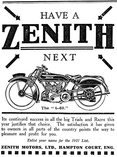 Zenith 6-80 Motorcycle                                           