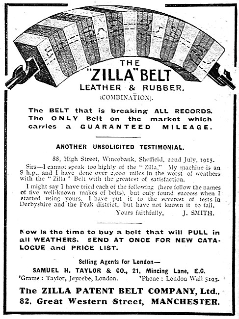 Zilla  Leather & Rubber Motor Cycle Belts - Zilla Belts          