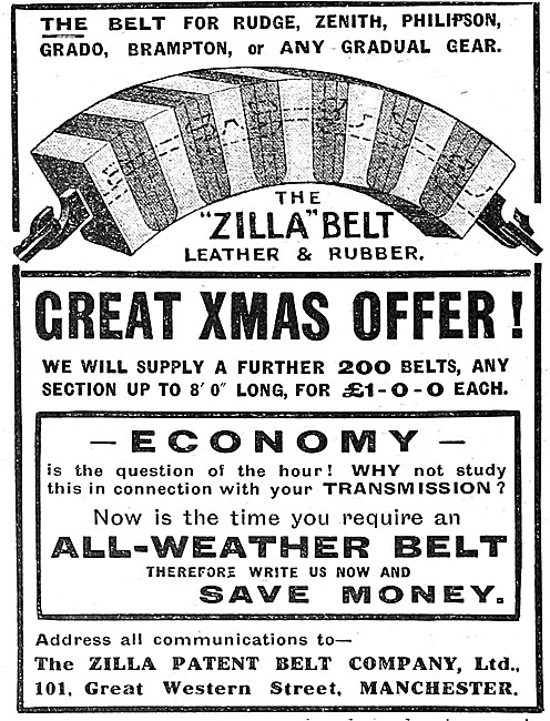 Zilla Motor Cycle Belts - Zilla Belts                            