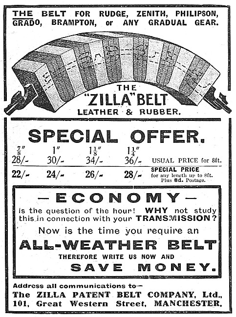 Zilla Motor Cycle Belts - Zilla Belts                            