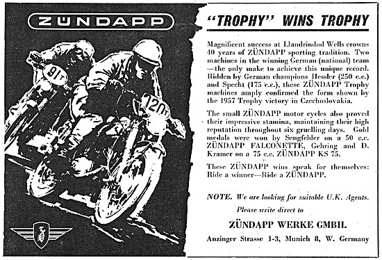 1961 Zundapp Trophy - Zundapp Falconette - Zundapp KS 75         