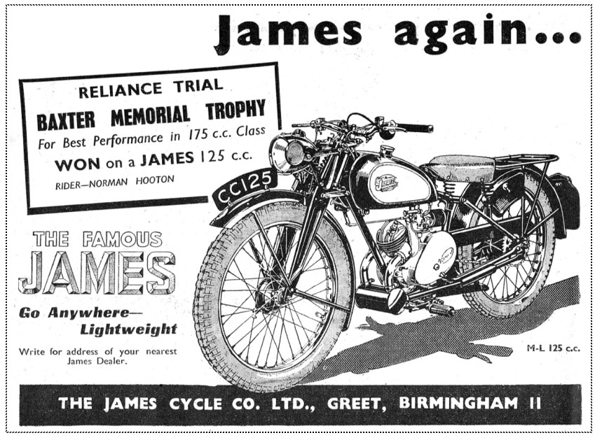 The James 125cc Motor Cycle