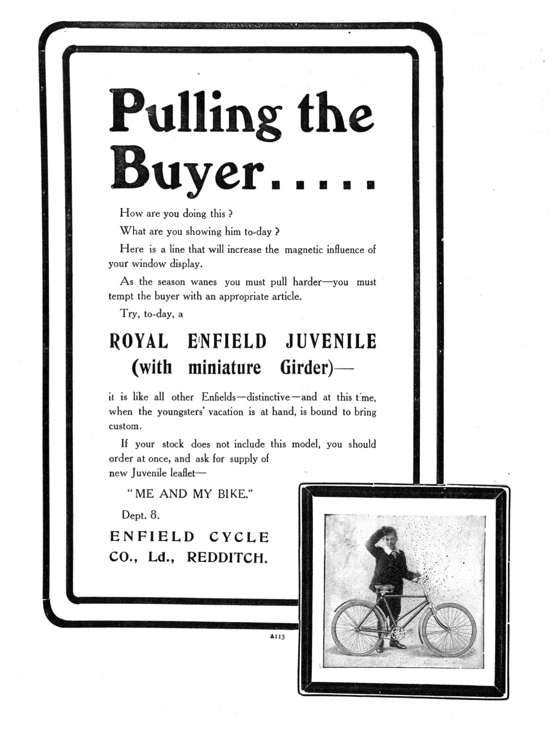 1906 Royal Enfield Bicycle Advert